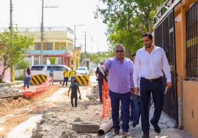 Supervisó Carlos Peña Ortiz rehabilitación de colector sanitario en la colonia Hidalgo